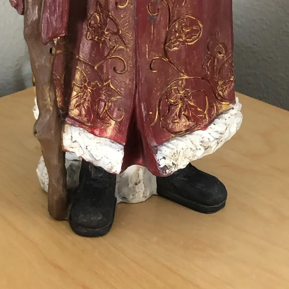 Creative Old World Santa With Cane & Satchel Christmas Holiday 15.5